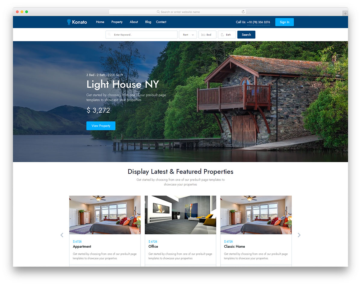 Real Estate Website Design Example 1